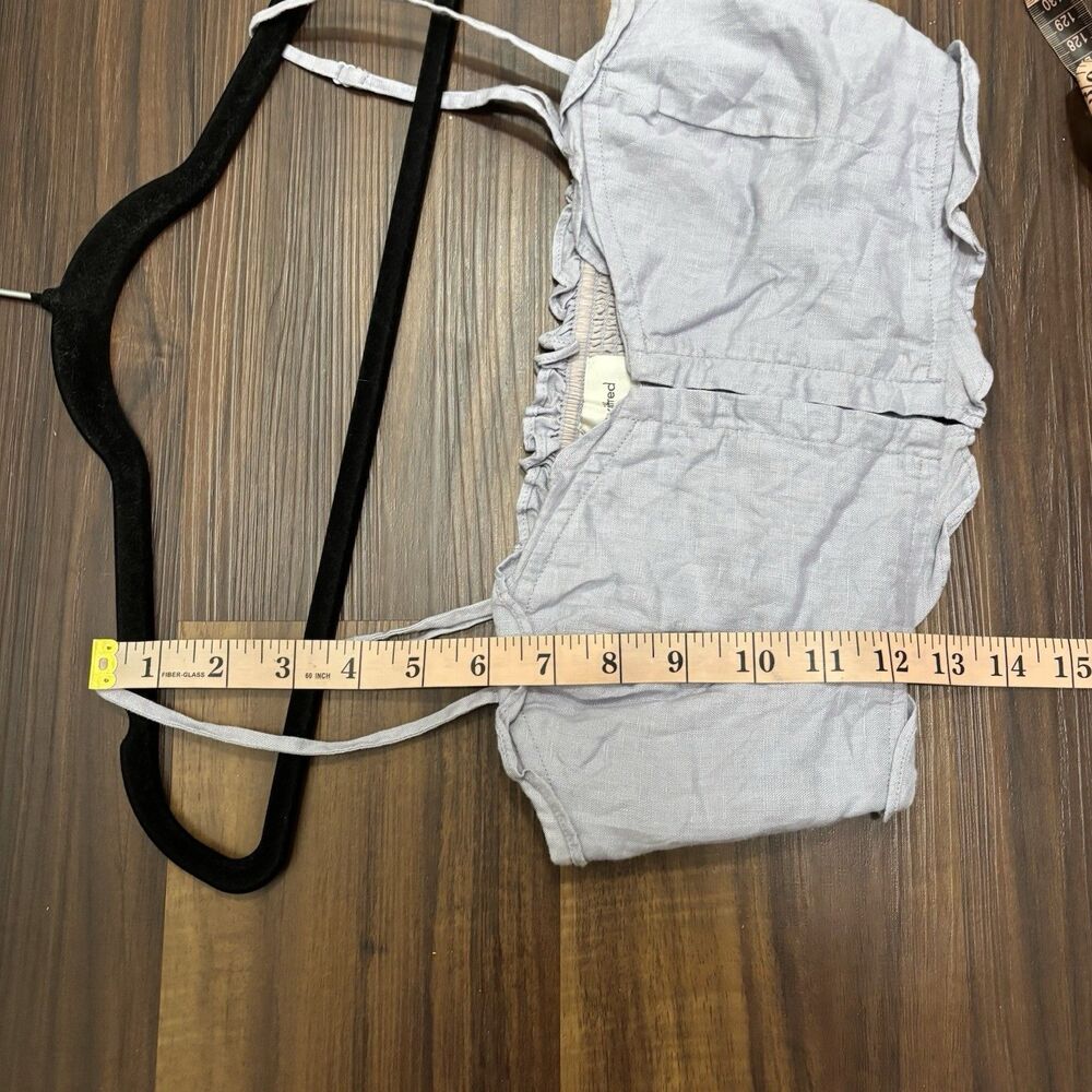 Wilfred Aritzia Sz Small Ohara Camisole Bustier Crop Top Linen Lilac Purple - Picture 8 of 8
